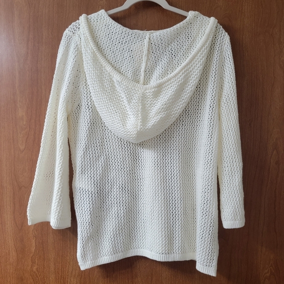 NWT Roxy After Beach Break V-Neck Hoodie Off White Size Small - Picture 3 of 6